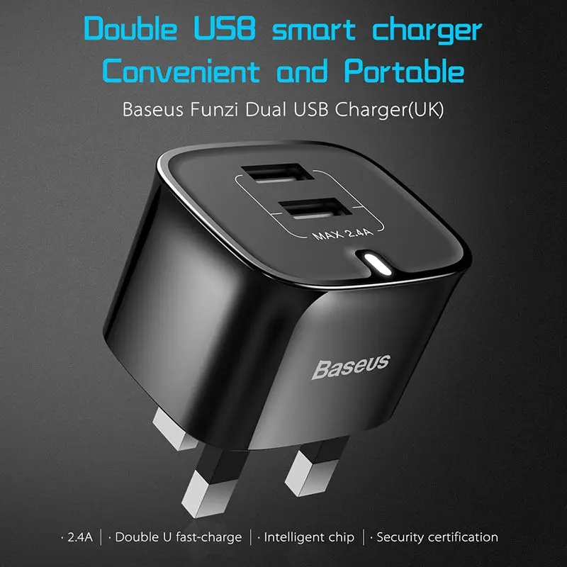 Baseus 5V 2A Universal Travel USB Charger Wall Portable US UK Plug Mobile Phone Smart Charger for Huawei iPhone 5 6 SE Tablet
Baseus 5V 2A Universal Travel USB Charger Wall Portable US UK Plug Mobile Phone Smart Charger for Huawei iPhone 5 6 SE Tablet