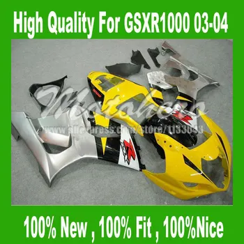 Pre_drilled yellow silver black Fairings For SUZUKI GSXR 1000 K3 2003 2004 GSX-R1000 03 04 GSXR1000 03 04 Fairing +tail cover
Pre_drilled yellow silver black Fairings For SUZUKI GSXR 1000 K3 2003 2004 GSX-R1000 03 04 GSXR1000 03 04 Fairing +tail cover