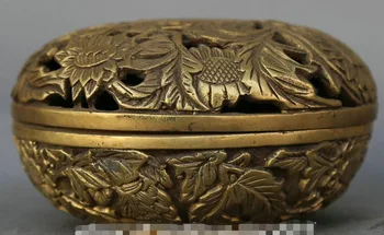 4.3" Collect Chinese Fengshui Bronze Gild Sunflower Flower Incense Burner Censer
4.3" Collect Chinese Fengshui Bronze Gild Sunflower Flower Incense Burner Censer