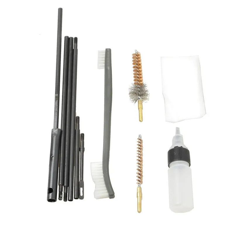 New Arrival 10 Piece .22cal 5.56mm Rifle Gun Cleaning Kit Set Cleaning Rod Nylon Brush Cleaner Gun Accessories Clean Tools7