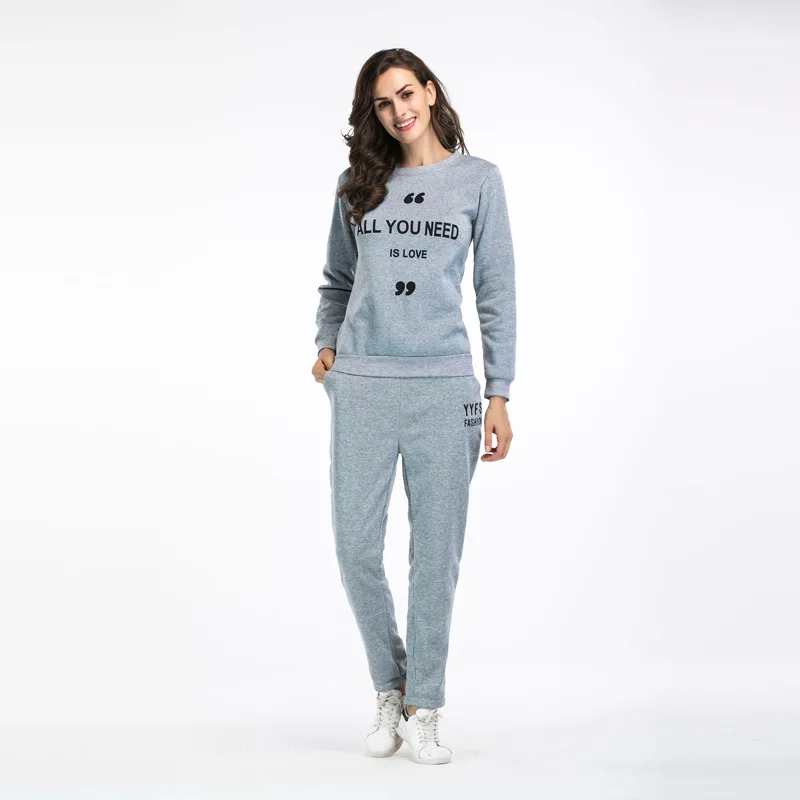 2019 Women's Autumn And Winter Sports Suit Female Long Sleeves Solid Clothing Two-piece Cartoon Printing Sweater+casual Trousers
2019 Women's Autumn And Winter Sports Suit Female Long Sleeves Solid Clothing Two-piece Cartoon Printing Sweater+casual Trousers