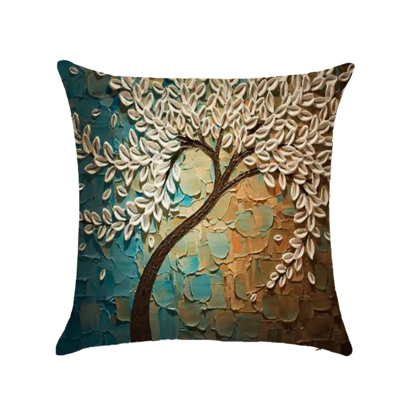 Decor Throw Pillow Three-Dimensional Oil Painting Trees Flowers Cotton Cushion Pillowcase Living Room Shell Sofa Car Seat Cusion
Decor Throw Pillow Three-Dimensional Oil Painting Trees Flowers Cotton Cushion Pillowcase Living Room Shell Sofa Car Seat Cusion