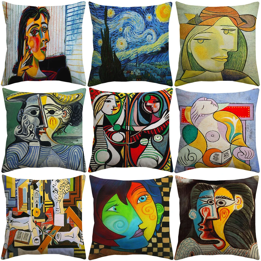 Pablo Picasso Famous Paintings Cushion Covers The Starry Night Surrealism Abstract Art Cushion Cover Sofa Linen Pillow Case
Pablo Picasso Famous Paintings Cushion Covers The Starry Night Surrealism Abstract Art Cushion Cover Sofa Linen Pillow Case