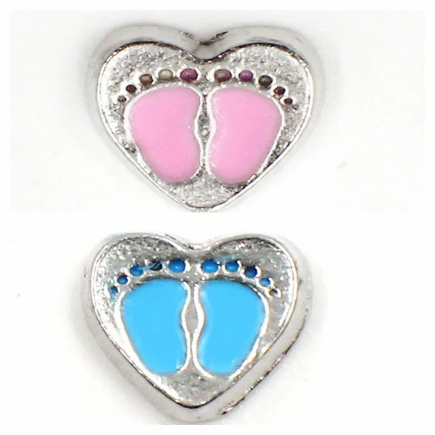 10pcs FC175 mix color foot print heart DIY floating locket charm fit living memory floating locket as gift
10pcs FC175 mix color foot print heart DIY floating locket charm fit living memory floating locket as gift