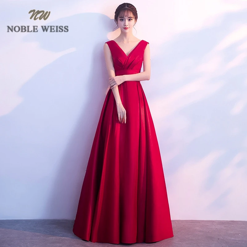 NOBLE WEISS Elegant V-Neck Evening Dress A-Line Prom Gowns Formal Evening Gown Pleat Satin Prom Dress Free Shipping
NOBLE WEISS Elegant V-Neck Evening Dress A-Line Prom Gowns Formal Evening Gown Pleat Satin Prom Dress Free Shipping
