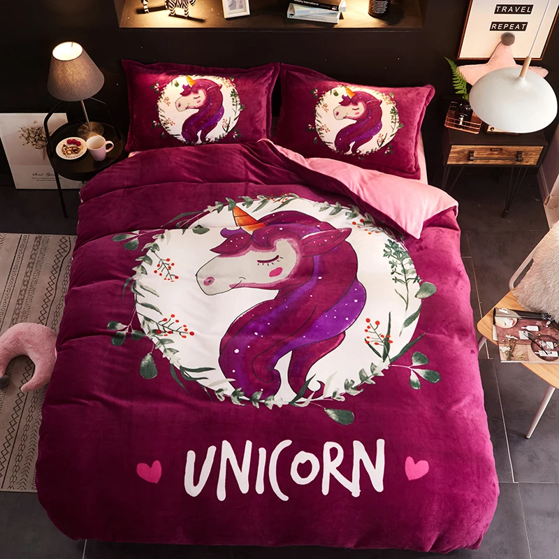 Lovely Cartoon Unicorn Polar bear Pig Flamingo Fleece Fabric child Bedding Set Thick Duvet Cover Bed sheet Bed Linen Pillowcases
Lovely Cartoon Unicorn Polar bear Pig Flamingo Fleece Fabric child Bedding Set Thick Duvet Cover Bed sheet Bed Linen Pillowcases