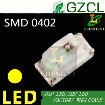 Yellow 0402 surface mounted SMD chip led 1.0*0.5*0.4mm LED diode 2.0-2.5V(CE&Rosh)
Yellow 0402 surface mounted SMD chip led 1.0*0.5*0.4mm LED diode 2.0-2.5V(CE&Rosh)