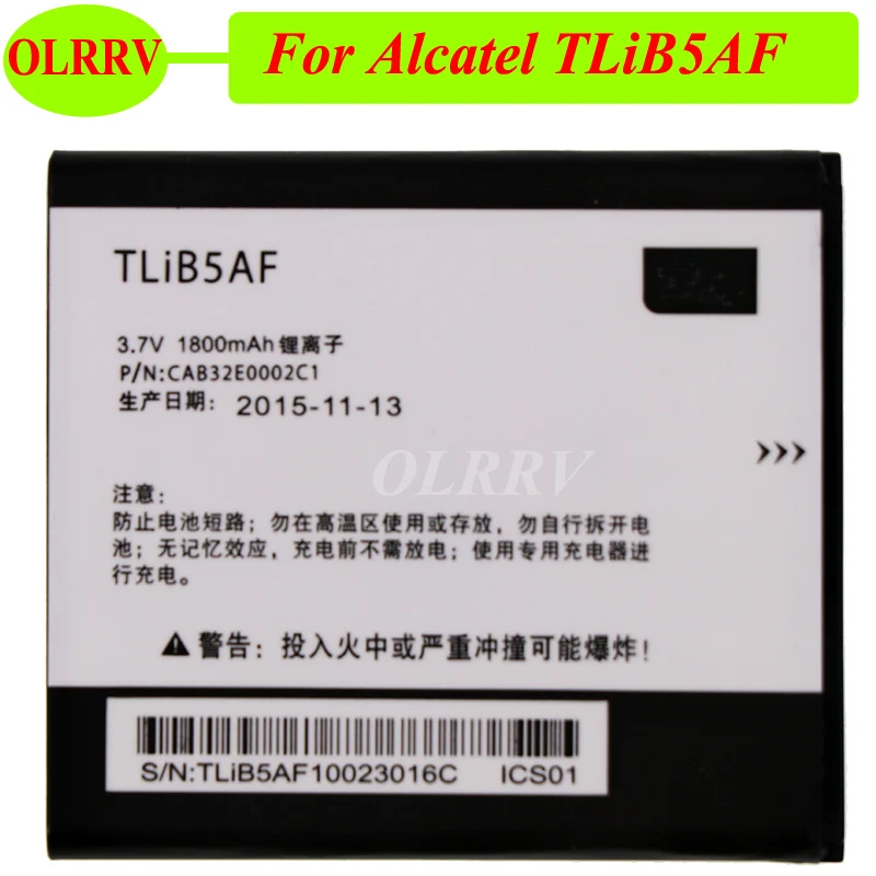 1800mAh TLiB5AF Battery For Alcatel One Touch Pop C5 OT 5036 5036D 5037 5037D 5037A 5037X Accumulator
1800mAh TLiB5AF Battery For Alcatel One Touch Pop C5 OT 5036 5036D 5037 5037D 5037A 5037X Accumulator
