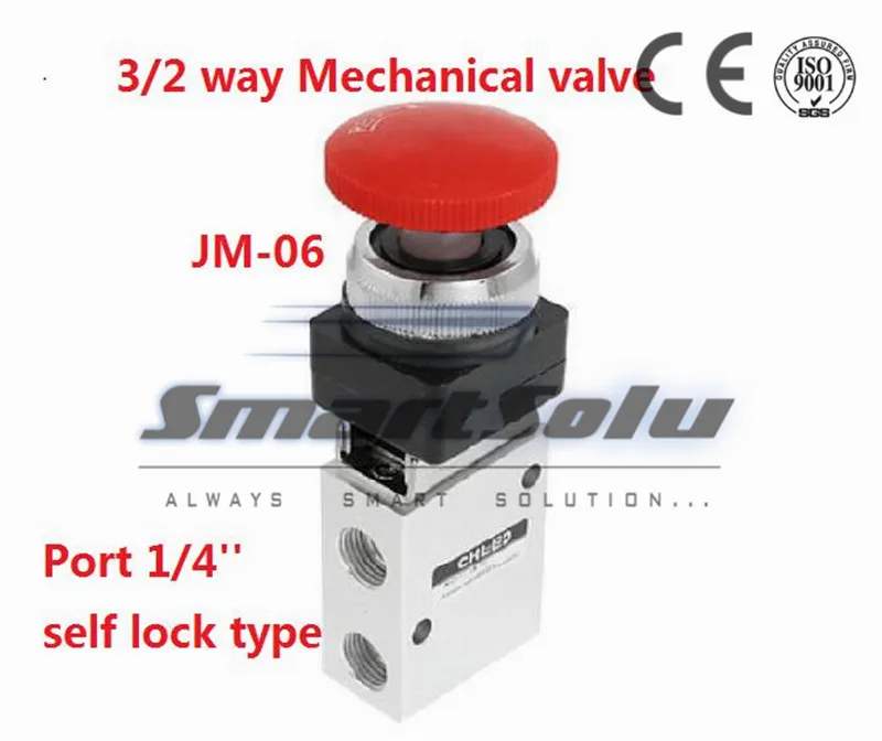 2pos 3 way JM-06 Emergency Stop Push Button Type 1/4" Air Mechanical Valve Hand Manual Valve, 2/3 Way JM322EB
2pos 3 way JM-06 Emergency Stop Push Button Type 1/4" Air Mechanical Valve Hand Manual Valve, 2/3 Way JM322EB
