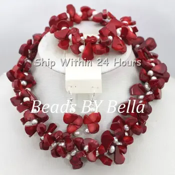 High Quality Red Coral Pearl Beads Necklace Set African Wedding Beads Jewelry Set Christmas Gift Set Free Shipping ABC931
High Quality Red Coral Pearl Beads Necklace Set African Wedding Beads Jewelry Set Christmas Gift Set Free Shipping ABC931