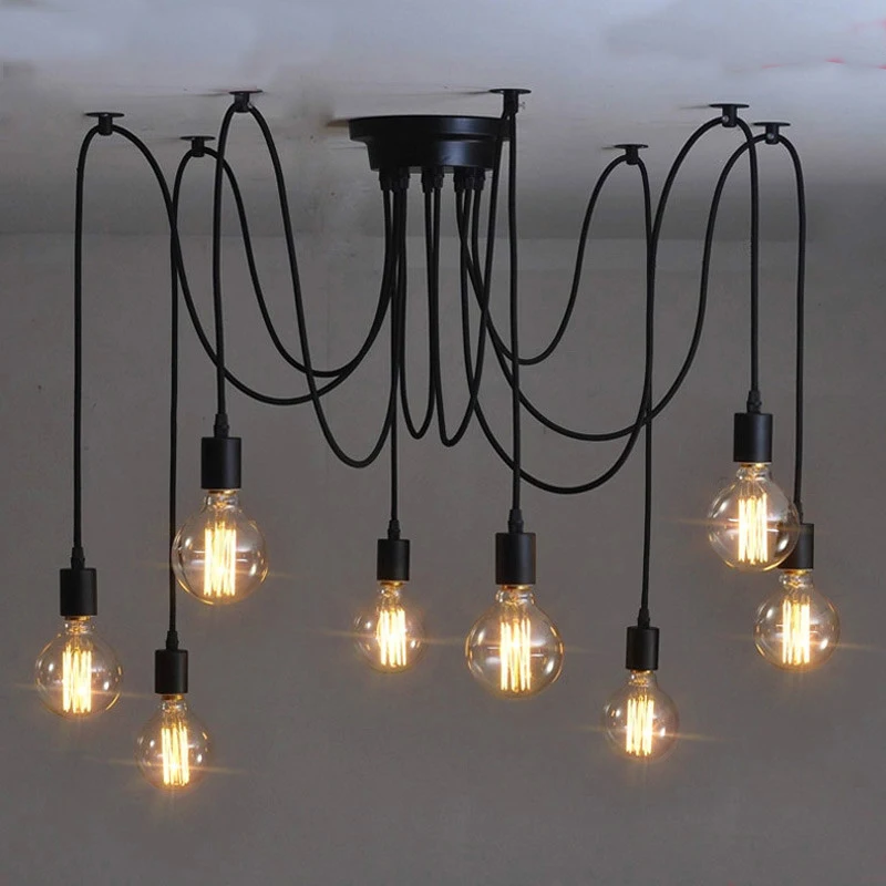 Chandelier Lighting Lustre Vintage Loft Antique Adjustable Spider E27 Lamp Ceiling Luminaire Fixture Home Lighting Kitchen LED
Chandelier Lighting Lustre Vintage Loft Antique Adjustable Spider E27 Lamp Ceiling Luminaire Fixture Home Lighting Kitchen LED