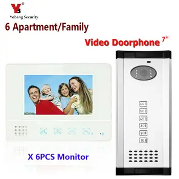 Yobang Security Freeship 7" Video Intercom Doorbell Apartment Door Phone+6 Monitors IR Camera for Video Intercom Doorbell phone
Yobang Security Freeship 7" Video Intercom Doorbell Apartment Door Phone+6 Monitors IR Camera for Video Intercom Doorbell phone