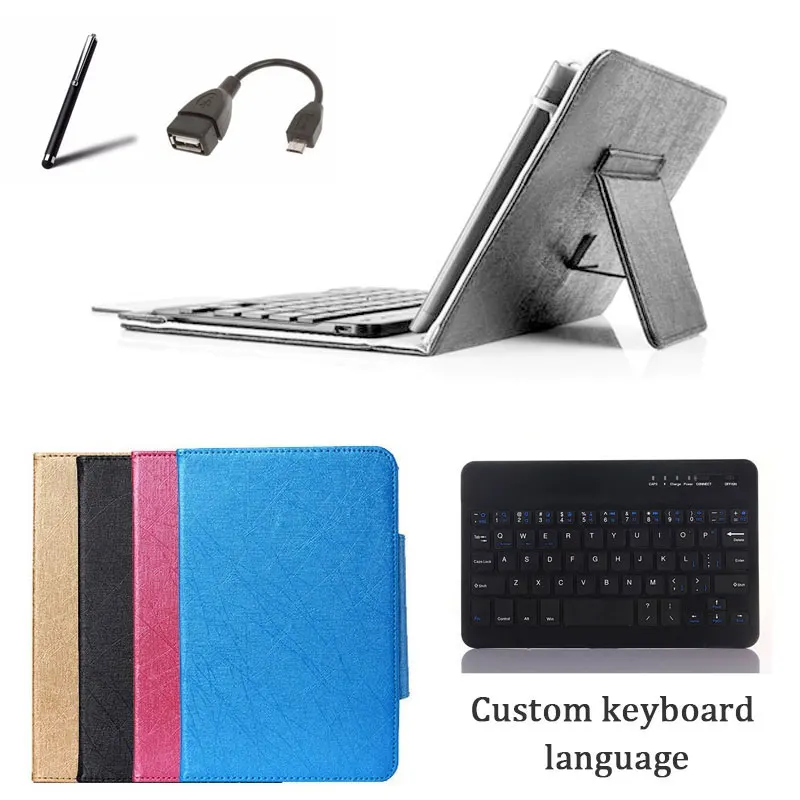 Фото Wireless Keyboard Cover Stand Case for Prestigio MultiPad Thunder 7.0i 7 inch Tablet Bluetooth +OTG+Stylus | Компьютеры и офис