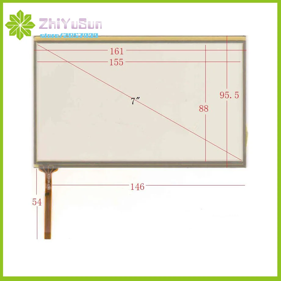 ZhiYuSun 5 шт./лот 161*95 7-дюймовый сенсорный экран 4 lins для GPS автомобиля 161 мм * 95