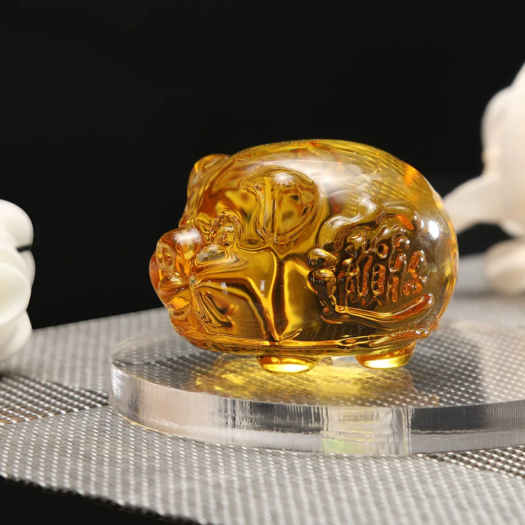 Модная Хрустальная Золотая фигурка свиньи коллекционная мини-статуя животного