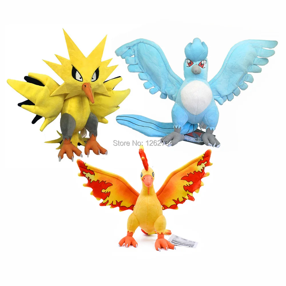 3Pcs/Lot Cute Zapdos Articuno Moltres 28-30CM Plush Doll For Children Gifts Retail
3Pcs/Lot Cute Zapdos Articuno Moltres 28-30CM Plush Doll For Children Gifts Retail
