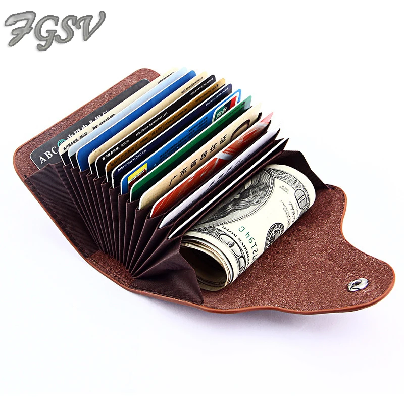 FGSV High quality PU leather hasp big capacity cards credit ID card holder fashion business card wallet purse FGS309
FGSV High quality PU leather hasp big capacity cards credit ID card holder fashion business card wallet purse FGS309