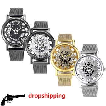 Fashion watch men Skeleton Watch Men Stainless Steel Mesh Band Quartz Wristwatch Clock Relojes Mujer Reloj Hombre dropshipping
Fashion watch men Skeleton Watch Men Stainless Steel Mesh Band Quartz Wristwatch Clock Relojes Mujer Reloj Hombre dropshipping