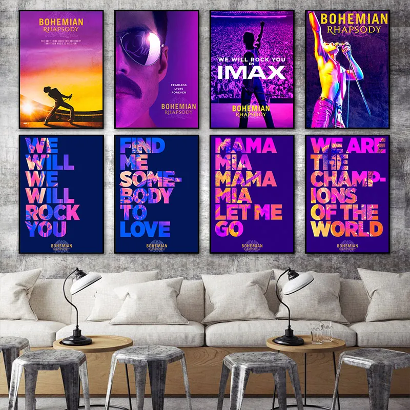 Bohemian rhapsody 2019 movie Film poster Home Kids living Room Bedroom Decor Print Poster Picture Painting Wall Art Canvas
Bohemian rhapsody 2019 movie Film poster Home Kids living Room Bedroom Decor Print Poster Picture Painting Wall Art Canvas