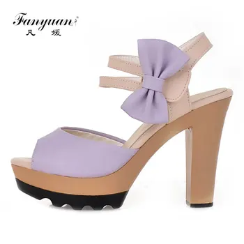 Fanyuan high heels Sandals women Ankle strap shoes Butterfly-knot girls Platform sandals Wedding bridal Peep toe summer shoes
Fanyuan high heels Sandals women Ankle strap shoes Butterfly-knot girls Platform sandals Wedding bridal Peep toe summer shoes