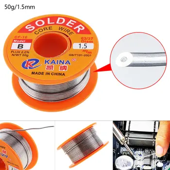 63/37 50g 1.5mm Tin Fine Welding Wire Core Solder Wire with 2% Flux and Rosin for Electric Soldering Iron Accessories
63/37 50g 1.5mm Tin Fine Welding Wire Core Solder Wire with 2% Flux and Rosin for Electric Soldering Iron Accessories