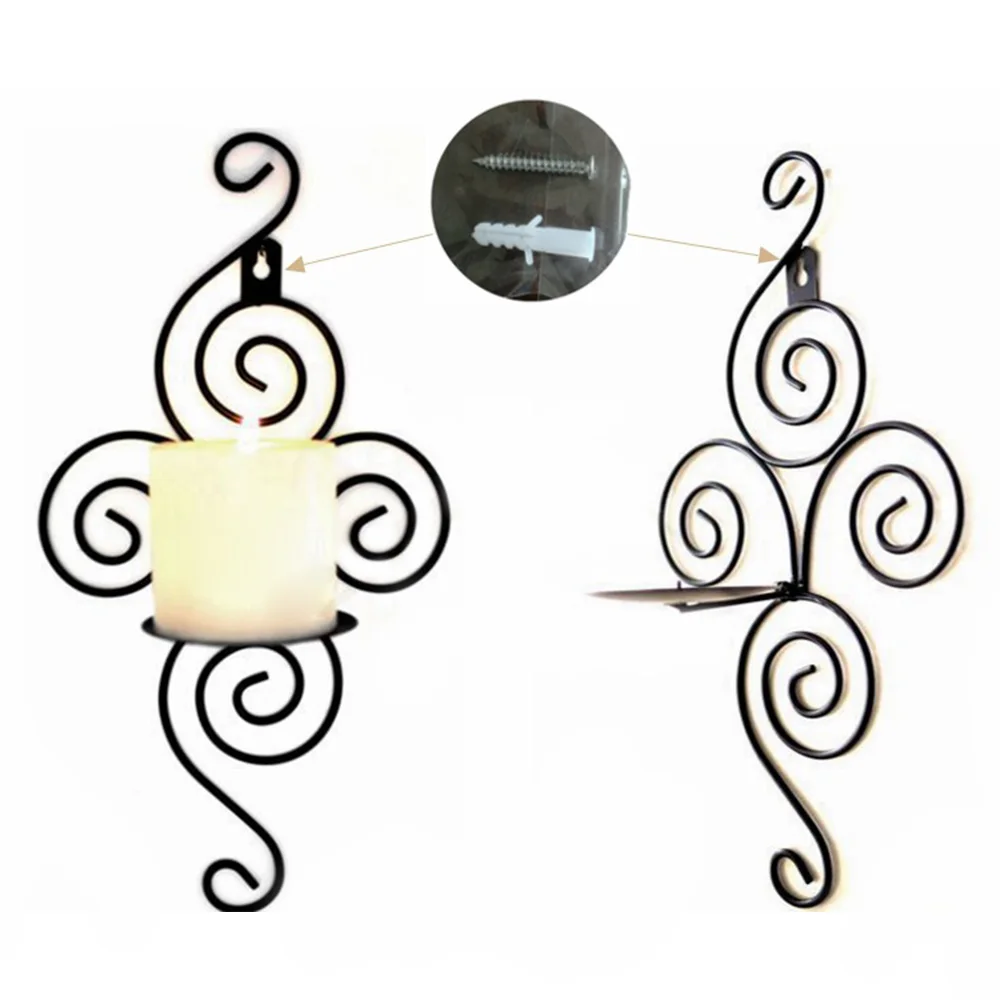 European Syle Iron Candlestick for Wedding Decorative Candle Holder Handmade Home Iron Hanging Wall Candle Holder
European Syle Iron Candlestick for Wedding Decorative Candle Holder Handmade Home Iron Hanging Wall Candle Holder
