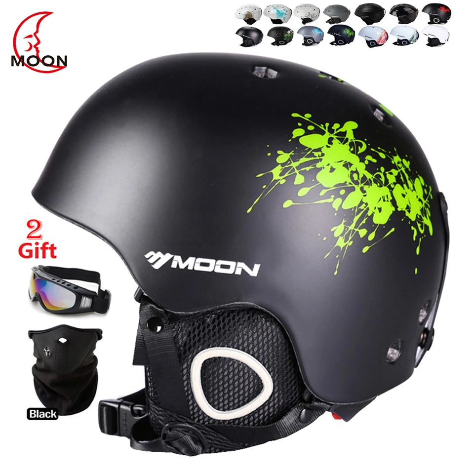 Image MOON New Fashion Ski Helmet Breathable Ultralight Skiing Helmet 28 Colors CE Certification Snowboard Skateboard Helmet
