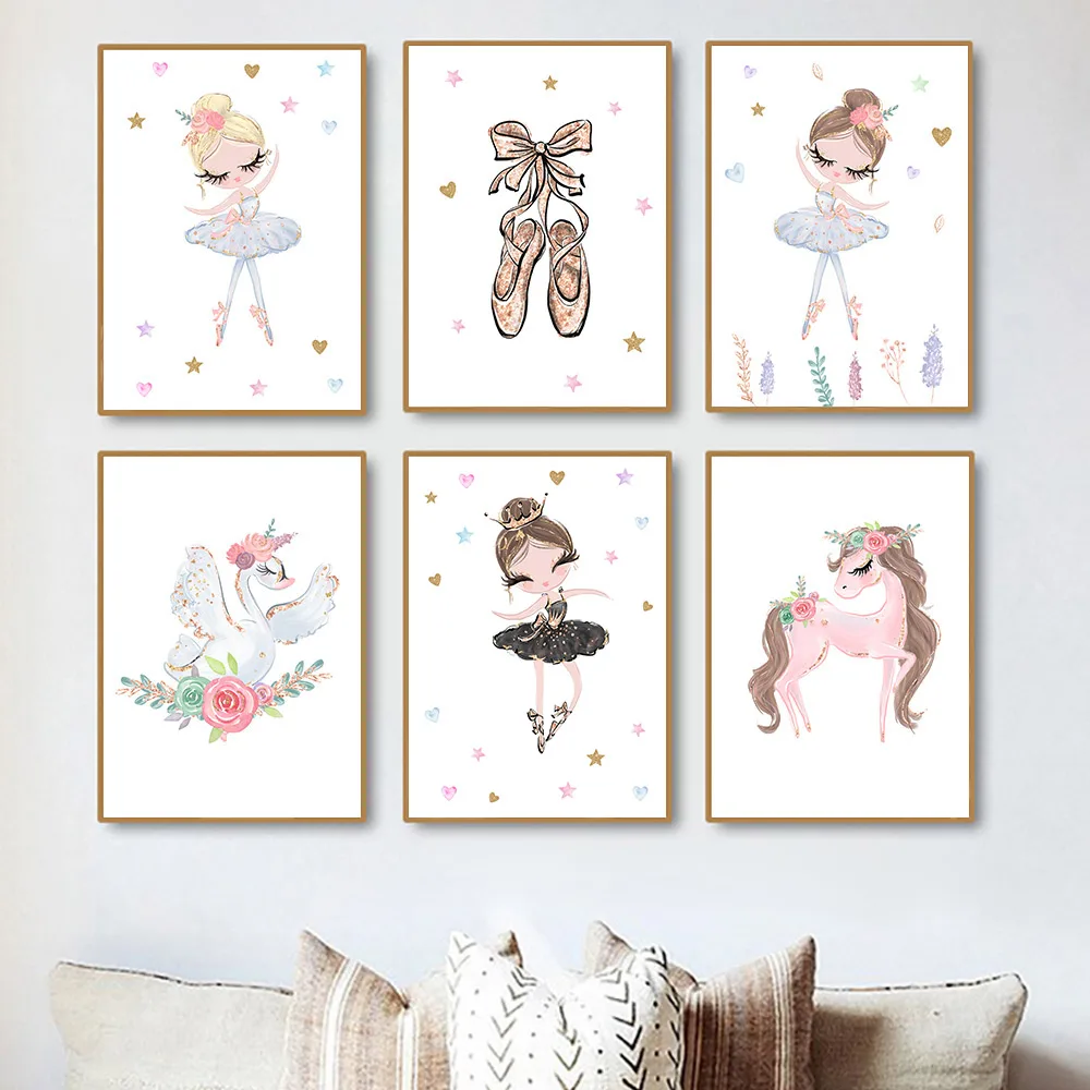 Unicorn Poster Nordic Watercolor Ballet Girl Wall Art Canvas Painting Posters And Prints Cartoon Swan Wall Picture Girl Rooms
Unicorn Poster Nordic Watercolor Ballet Girl Wall Art Canvas Painting Posters And Prints Cartoon Swan Wall Picture Girl Rooms