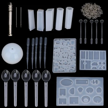 77pcs Resin Casting Molds Kit Silicone Mold Spoons Cups Sticks Stirrers Droppers Set DIY Craft Jewelry Pendant Mould
77pcs Resin Casting Molds Kit Silicone Mold Spoons Cups Sticks Stirrers Droppers Set DIY Craft Jewelry Pendant Mould