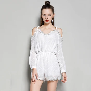 Women Tie Shoulder Lace Trim Women Tie Shoulder Lace Trim Rompers Long Sleeves Summer Spring Jumpsuits Chiffon Jumpsuit
Women Tie Shoulder Lace Trim Women Tie Shoulder Lace Trim Rompers Long Sleeves Summer Spring Jumpsuits Chiffon Jumpsuit