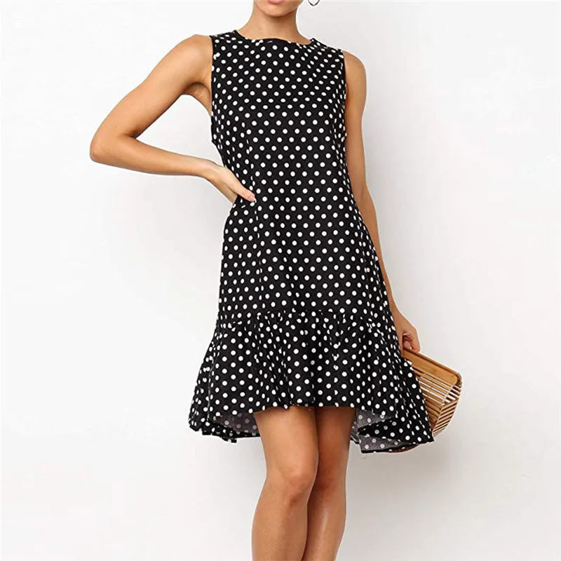 Summer Dress 2019 Plus Size Womens Black And White Dress A Line Ruffle Dress Women Elegant Polka Dot Dresses
Summer Dress 2019 Plus Size Womens Black And White Dress A Line Ruffle Dress Women Elegant Polka Dot Dresses