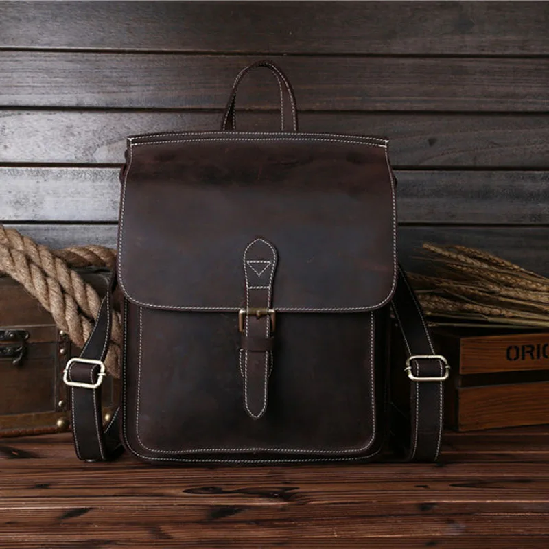 High Quality Men Genuine Leather backpacks Vintage Famous Designer Brand School Bag for BoysTeenagers Handmade Backpack 8089
High Quality Men Genuine Leather backpacks Vintage Famous Designer Brand School Bag for BoysTeenagers Handmade Backpack 8089