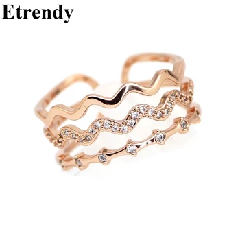 Rose Gold Color Wave Design Multilayer Rings For Women Adjustable Fashion Jewelry Finger Ring New Open Design Bijoux Gifts
Rose Gold Color Wave Design Multilayer Rings For Women Adjustable Fashion Jewelry Finger Ring New Open Design Bijoux Gifts
