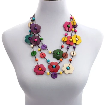 Wholesale Flower Layered Coconut Shell Necklace Wholesale Multicolor Wood Beads Strand Handmade Knitted Women Bohemian Jewelry
Wholesale Flower Layered Coconut Shell Necklace Wholesale Multicolor Wood Beads Strand Handmade Knitted Women Bohemian Jewelry