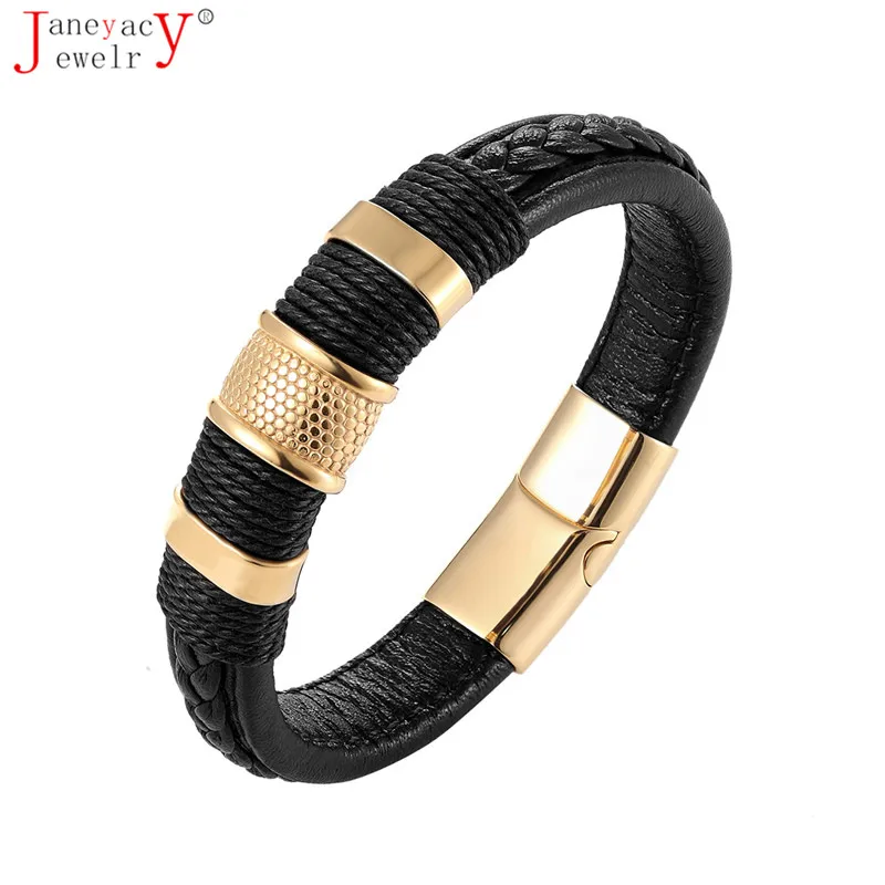 Fashion Genuine Leather Bracelet for Men Stainless Steel Bangle Magnetic Clasp Black brown Braided Rope Chain Male Gift Pulseira
Fashion Genuine Leather Bracelet for Men Stainless Steel Bangle Magnetic Clasp Black brown Braided Rope Chain Male Gift Pulseira