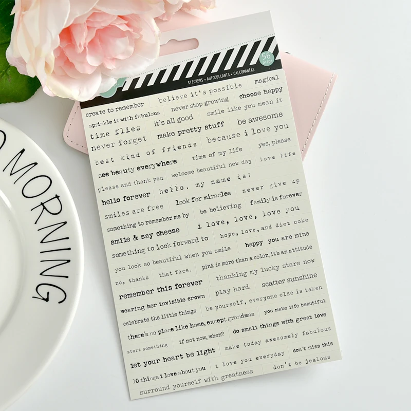 KLJUYP Creative Phrase Decoration Self-adhesive Stickers for Scrapbooking Happy Planner/Card Making/Journaling Project
KLJUYP Creative Phrase Decoration Self-adhesive Stickers for Scrapbooking Happy Planner/Card Making/Journaling Project