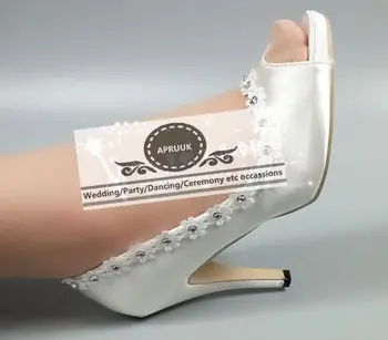 High quality satin wedding shoes bride open peep toes HS325 sexy lace flowers crystal pearls super high 10cm heels bridal pumps
High quality satin wedding shoes bride open peep toes HS325 sexy lace flowers crystal pearls super high 10cm heels bridal pumps