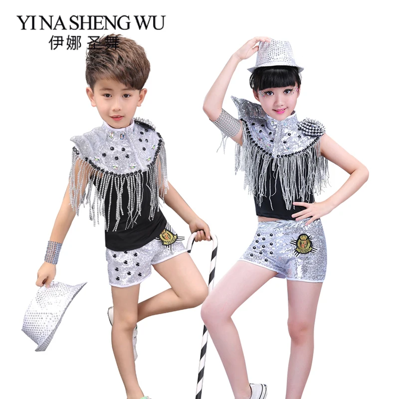 Children Sequins Jazz Dance Costumes Stage Boy and Girl Hip-hop Dance Performance Costumes Children Modern Dance Jazz Dancewear
Children Sequins Jazz Dance Costumes Stage Boy and Girl Hip-hop Dance Performance Costumes Children Modern Dance Jazz Dancewear