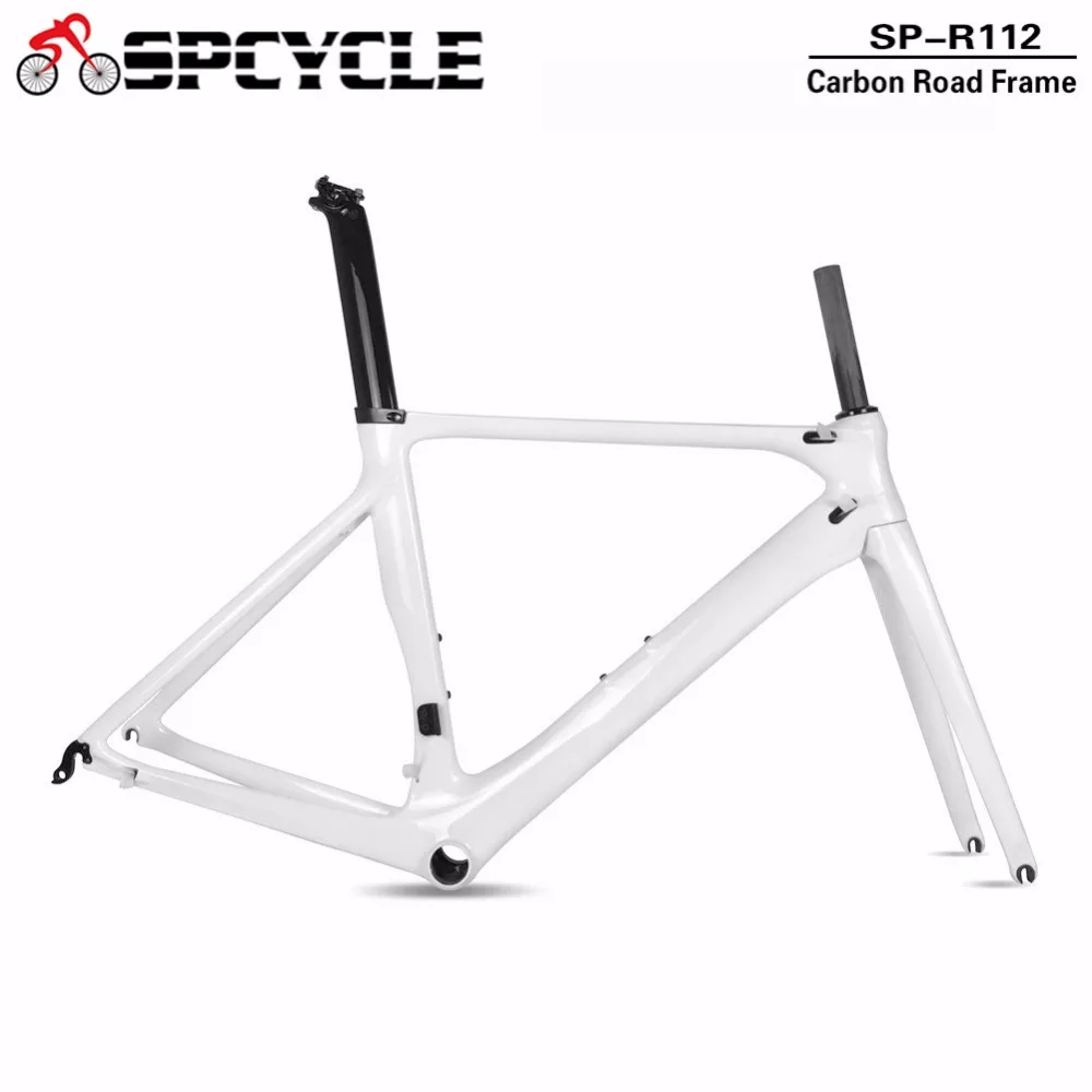 

Spcycle 700C Full Carbon Fiber Road Bicycle Frames,Aero Racing Road Bike Carbon Frames,Cycling Road Bike Framesets 50/53/56cm