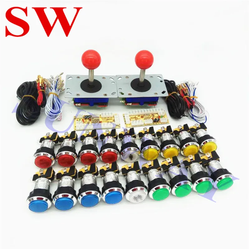 Two Players Arcade DIY Kits Parts USB Encoder to PC Zippyy Joystick + CHROME LED Lamp Lights Push Buttons+2PCS USB contoller
Two Players Arcade DIY Kits Parts USB Encoder to PC Zippyy Joystick + CHROME LED Lamp Lights Push Buttons+2PCS USB contoller