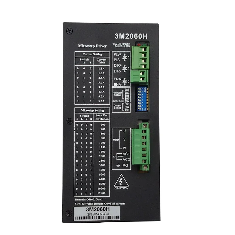 3M2060H 3phase NEMA34 NEMA42 stepper motor driver controller amplifier AC80-220V 1.3-5.6A
3M2060H 3phase NEMA34 NEMA42 stepper motor driver controller amplifier AC80-220V 1.3-5.6A