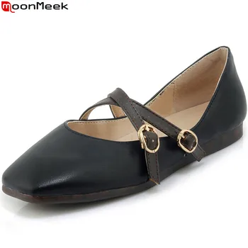 MoonMeek black white fashion spring autumn women shoes square toe ladies flats shoes buckle leisure single shoes big size 33-44
MoonMeek black white fashion spring autumn women shoes square toe ladies flats shoes buckle leisure single shoes big size 33-44
