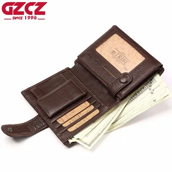 GZCZ Men's Genuine Leather Wallet Purse Coin Holder Male Walet Fashion Style PORTFOLIO MAN Slim Vallet Crazy Horse RFID Blocking
GZCZ Men's Genuine Leather Wallet Purse Coin Holder Male Walet Fashion Style PORTFOLIO MAN Slim Vallet Crazy Horse RFID Blocking
