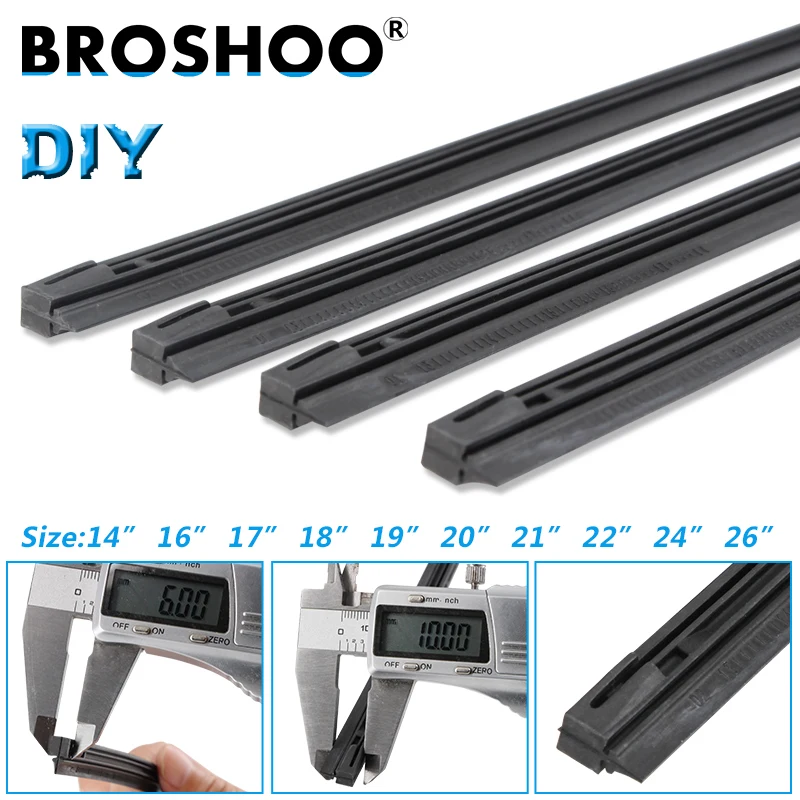 Car Windscreen Wiper Blade Insert Soft Natural Rubber Refill Strip 14"16"17"18"19"20"21"22"24"26" 6mm NR Strips Car Accessories
Car Windscreen Wiper Blade Insert Soft Natural Rubber Refill Strip 14"16"17"18"19"20"21"22"24"26" 6mm NR Strips Car Accessories