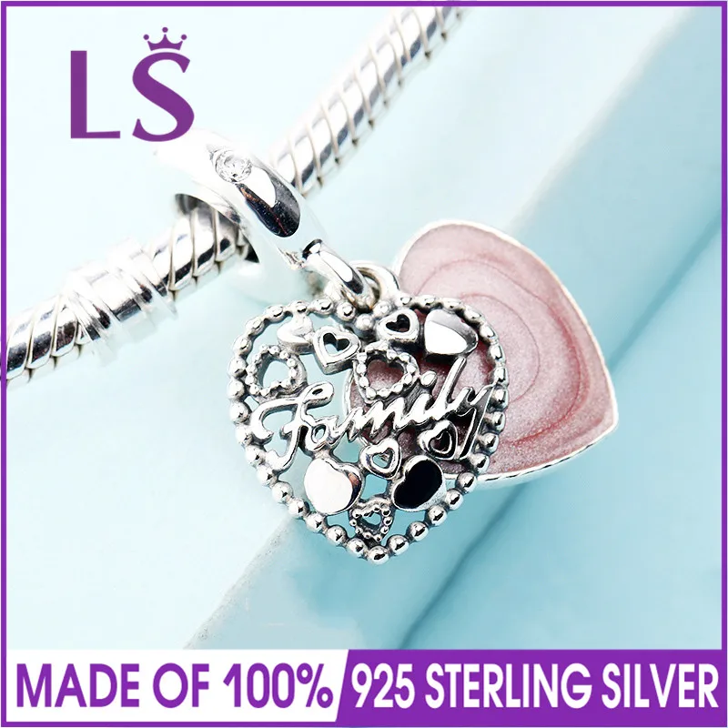 LS Hot Sale Real 925 Silver Pink Love Makes A Family Dangle Charms Fit Original Bracelets Pulseira Pingentes.100% Fine Jewelry W
LS Hot Sale Real 925 Silver Pink Love Makes A Family Dangle Charms Fit Original Bracelets Pulseira Pingentes.100% Fine Jewelry W