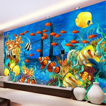 Photo Wallpaper 3D Stereo Cartoon Tropical Fish Underwater World Mural Wallpaper Custom Non-Woven Wallpaper Papel De Parede 3D
Photo Wallpaper 3D Stereo Cartoon Tropical Fish Underwater World Mural Wallpaper Custom Non-Woven Wallpaper Papel De Parede 3D