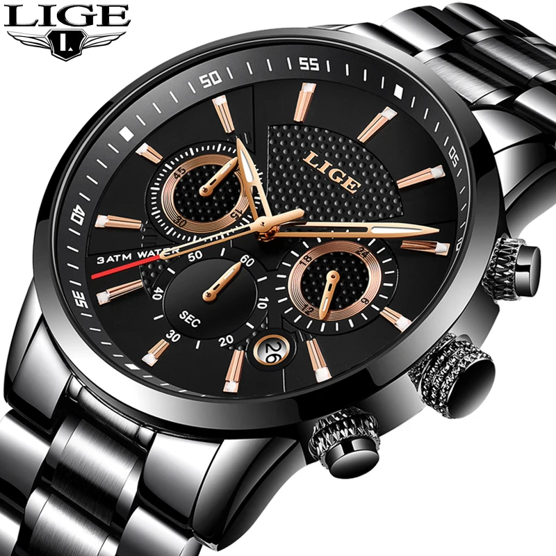 relogio masculino Mens Watches LIGE Top Brand Luxury Waterproof Military Sport Watch Stainless Steel Multi-Function Quartz Clock
relogio masculino Mens Watches LIGE Top Brand Luxury Waterproof Military Sport Watch Stainless Steel Multi-Function Quartz Clock