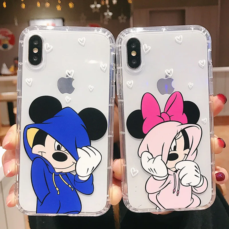 Cartoon Cute Mickey Minnie Soft Phone Case For iPhone 11Pro XR XS MAX 6 6s 8 X 7 Plus Clear Shockproof TPU Cover For iphone 7 8
Cartoon Cute Mickey Minnie Soft Phone Case For iPhone 11Pro XR XS MAX 6 6s 8 X 7 Plus Clear Shockproof TPU Cover For iphone 7 8