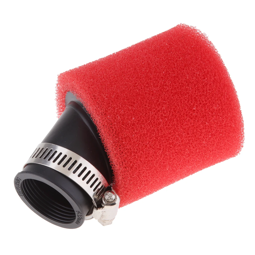 Red 32mm Angle Bent Foam Air Filter Pod Cleaner for PIT Quad Dirt Bike ATV Buggy Red 32mm Angle Bent Foam Air Filter Pod Cleaner for PIT Quad Dirt Bike ATV Buggy