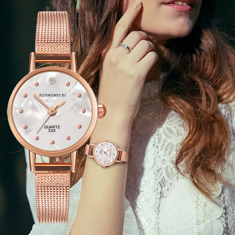 Simple Classic Watch Quartz Luxury Retro Pattern Exquisite Casual Women Gold Mesh Strap Ladies WristWatch Relogio Feminino
Simple Classic Watch Quartz Luxury Retro Pattern Exquisite Casual Women Gold Mesh Strap Ladies WristWatch Relogio Feminino